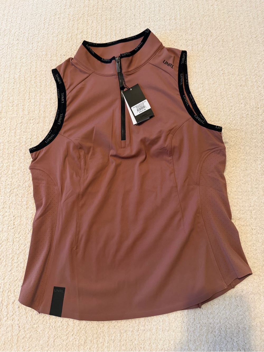 UNRL Women's Performa Sleeveless Polo - Rosewood Size M